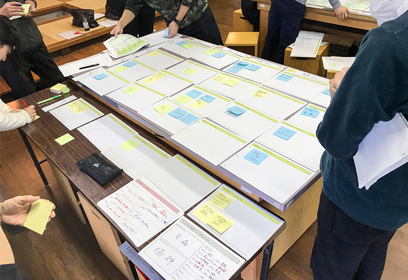 クエストシートを用いたワークショップの様子